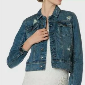 Pea in the pod Jean Jacket - Maternity, distressed denim